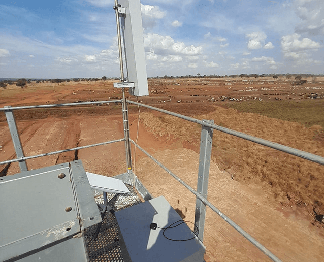 Equipamento AgroNet-LTE/IoT, rede privativa 4G com suporte a LTE-M e NB-IoT para conectividade rural